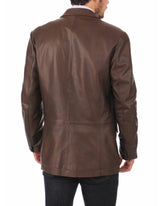 Men Genuine Leather Blazer Sport Coat 46
